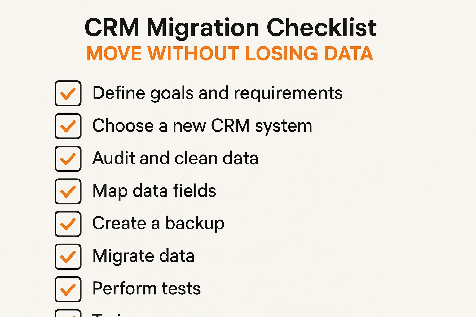 CRM Migration Checklist: Move Without Losing Data